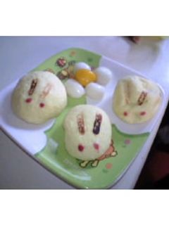 簡単お月見うさぎまんじゅう-レシピのメイン写真