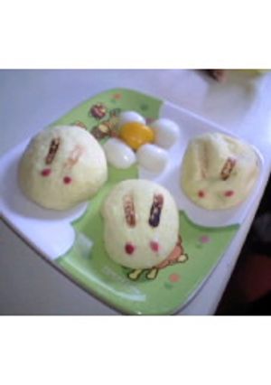 簡単お月見うさぎまんじゅう-レシピのメイン写真