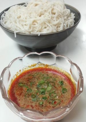 材料これだけでも♪坦々麺風♪つけ素麺-レシピのメイン写真