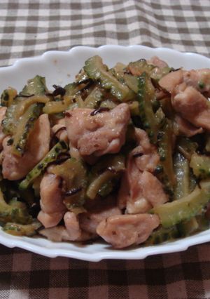 うまい！ゴーヤと鶏肉の塩こんぶ炒め-レシピのメイン写真