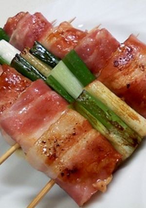 ささみベーコン巻きのねぎま　～焼き鳥～-レシピのメイン写真