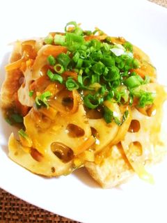揚げだし豆腐★秋野菜あんかけ-レシピのメイン写真