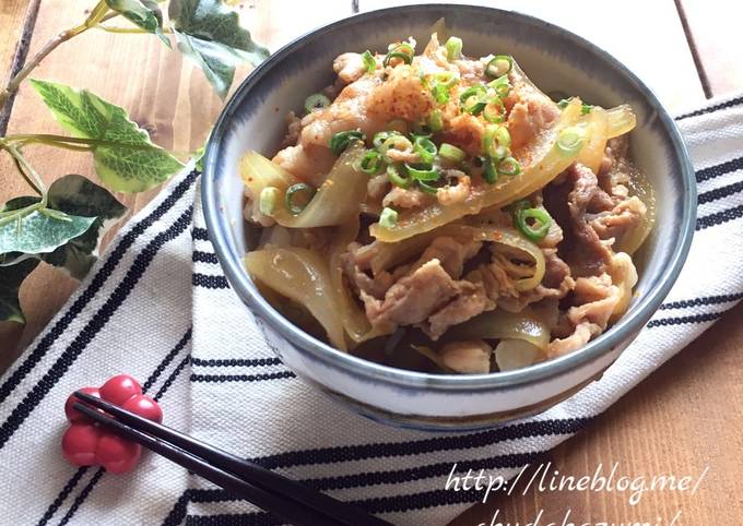 牛丼のような簡単つゆだく豚丼 by たっきーママさん 【クックパッド】 簡単おいしいみんなのレシピが392万品