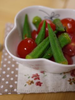 ミニオクラとミニトマトのマリネ♪-レシピのメイン写真