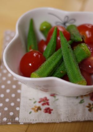 ミニオクラとミニトマトのマリネ♪-レシピのメイン写真