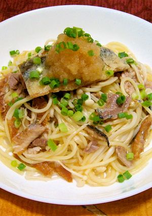 さんまのパスタ　青じそドレッシング味-レシピのメイン写真