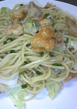 絶品☆鶏皮ねぎ焼きそば-レシピのメイン写真