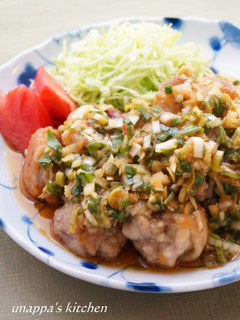 鶏肉とネギたっぷりの香味ダレ-レシピのメイン写真