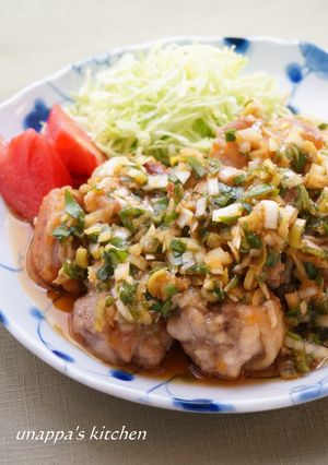 鶏肉とネギたっぷりの香味ダレ-レシピのメイン写真