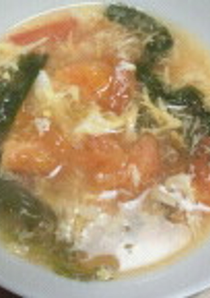 トマトとレタスとたまごのスープ-レシピのメイン写真