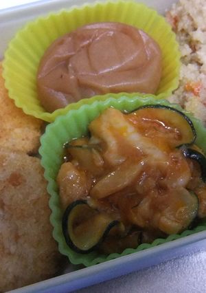 お弁当に♫ズッキーニのケチャチーズ炒め-レシピのメイン写真