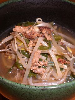 簡単☆牛肉&ニラ&モヤシのスープ-レシピのメイン写真