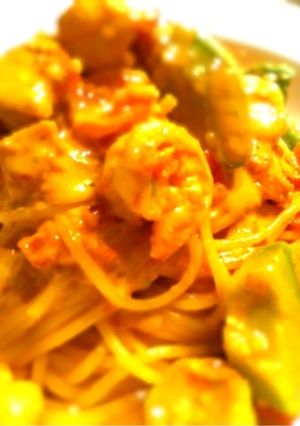 海老とアボカドのトマトクリームパスタ♨-レシピのメイン写真