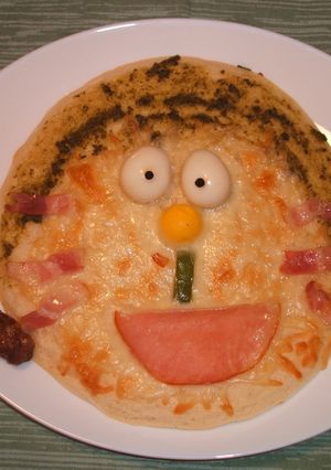 子供が喜ぶドラえもんピザ-レシピのメイン写真