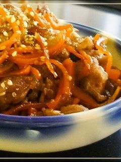 豚肉とにんじんの甘辛炒め-レシピのメイン写真