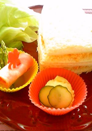【お子様ランチ】ハートなサンドイッチ♪-レシピのメイン写真
