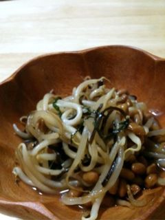 簡単節約☆納豆もやし炒め!-レシピのメイン写真