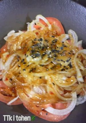 *食べ合せ*トマトとたまねぎのサラダ-レシピのメイン写真