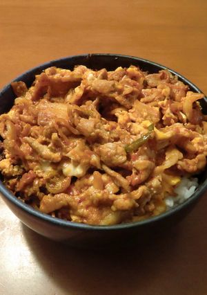 豚キムチの卵とじ丼-レシピのメイン写真