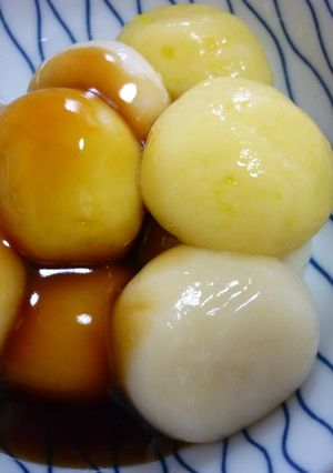 お月見に☆豆腐で２色みたらしだんご♪-レシピのメイン写真