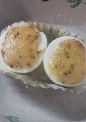 お弁当に♪ゆで卵の粒マヨ焼き-レシピのメイン写真
