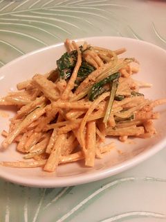 水菜+ごぼうサラダ☆ピリ辛♫-レシピのメイン写真