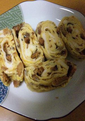 簡単美味！お弁当にサンマ缶で卵焼き-レシピのメイン写真
