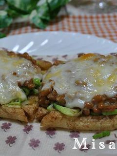油揚げのチーズ焼き葱と納豆バージョン-レシピのメイン写真