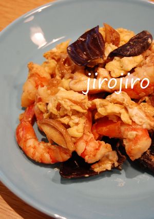 椎茸ときくらげと海老の炒め物-レシピのメイン写真