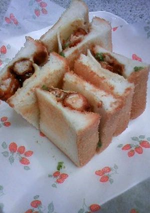 唐揚げのホットサンド-レシピのメイン写真