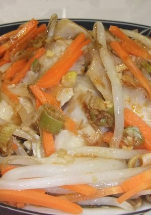 ﾚﾝｼﾞで★カジキマグロの香味蒸し-レシピのメイン写真