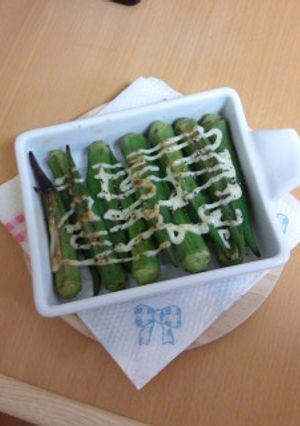 オクラのマヨ＆ブラックペッパー焼き-レシピのメイン写真