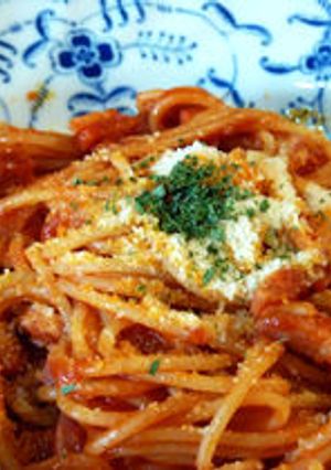 ベーコンでアマトリチャーナ-レシピのメイン写真