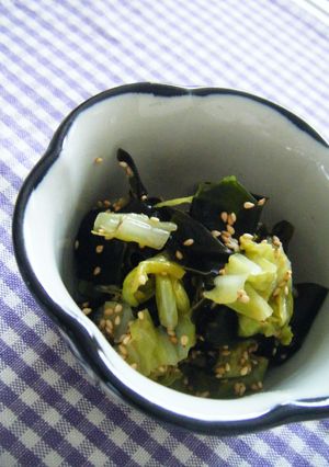 ♡やさしいお酢の物♡キャベツとワカメ-レシピのメイン写真