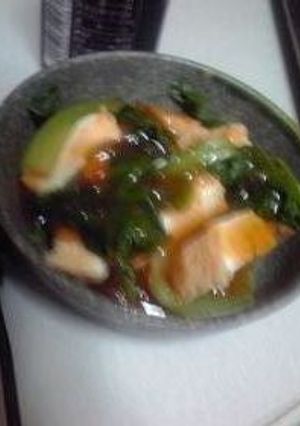 青梗菜と厚揚げのヘルシーおかず-レシピのメイン写真