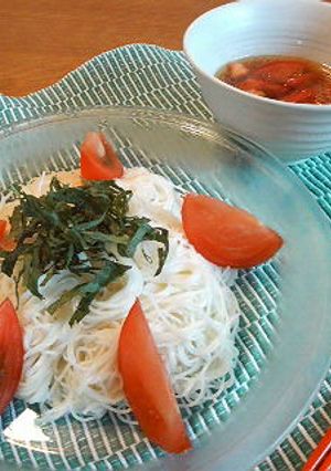 完熟トマトのぶっかけそうめん-レシピのメイン写真