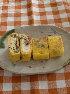 大葉と梅のさっぱり卵焼き-レシピのメイン写真