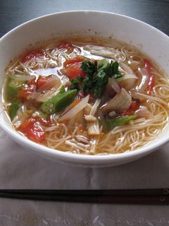 トマトとおくらのさっぱりにゅうめん-レシピのメイン写真