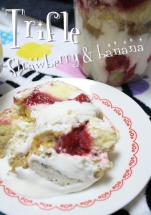 【超簡単】イチゴとバナナのトライフル♪-レシピのメイン写真