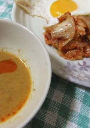 簡単混ぜるだけ！甘辛ごまだれつけうどん-レシピのメイン写真