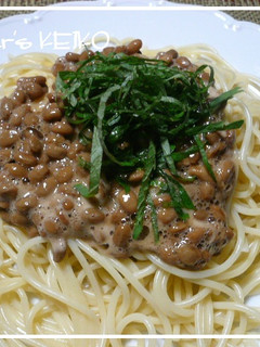 【農家のレシピ】青しそと納豆のスパゲティ-レシピのメイン写真