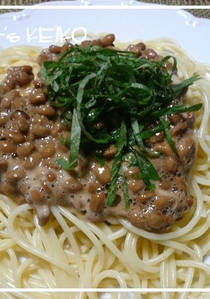 【農家のレシピ】青しそと納豆のスパゲティ-レシピのメイン写真