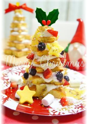 サンタも喜ぶツリーの簡単クリスマスケーキ-レシピのメイン写真