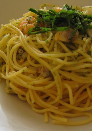 青のりとあさりのガーリックパスタ-レシピのメイン写真