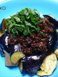 【農家のレシピ】揚げナスの肉味噌のせ-レシピのメイン写真