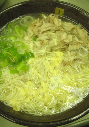 経済的な鶏ガラそうめん:200円ランチ-レシピのメイン写真