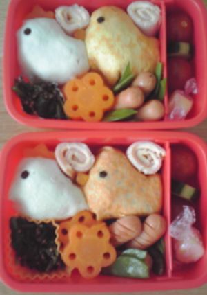 にわとり・ひよこの親子弁当♪-レシピのメイン写真