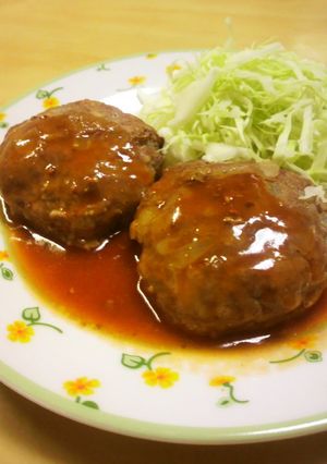 ♧ハンバーグОNめちゃ旨ソースがけ~♧-レシピのメイン写真