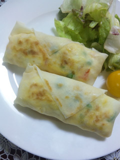 茹で卵と野菜の春巻き-レシピのメイン写真