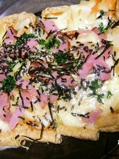 パリパリ感が美味しい!ヘルシー薄揚げピザ-レシピのメイン写真